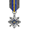 Почесний нагрудний знак Головнокомандувача ЗСУ «Срібний хрест» — за ефективне командування мінометною батареєю під час Нью-Йоркської кампанії